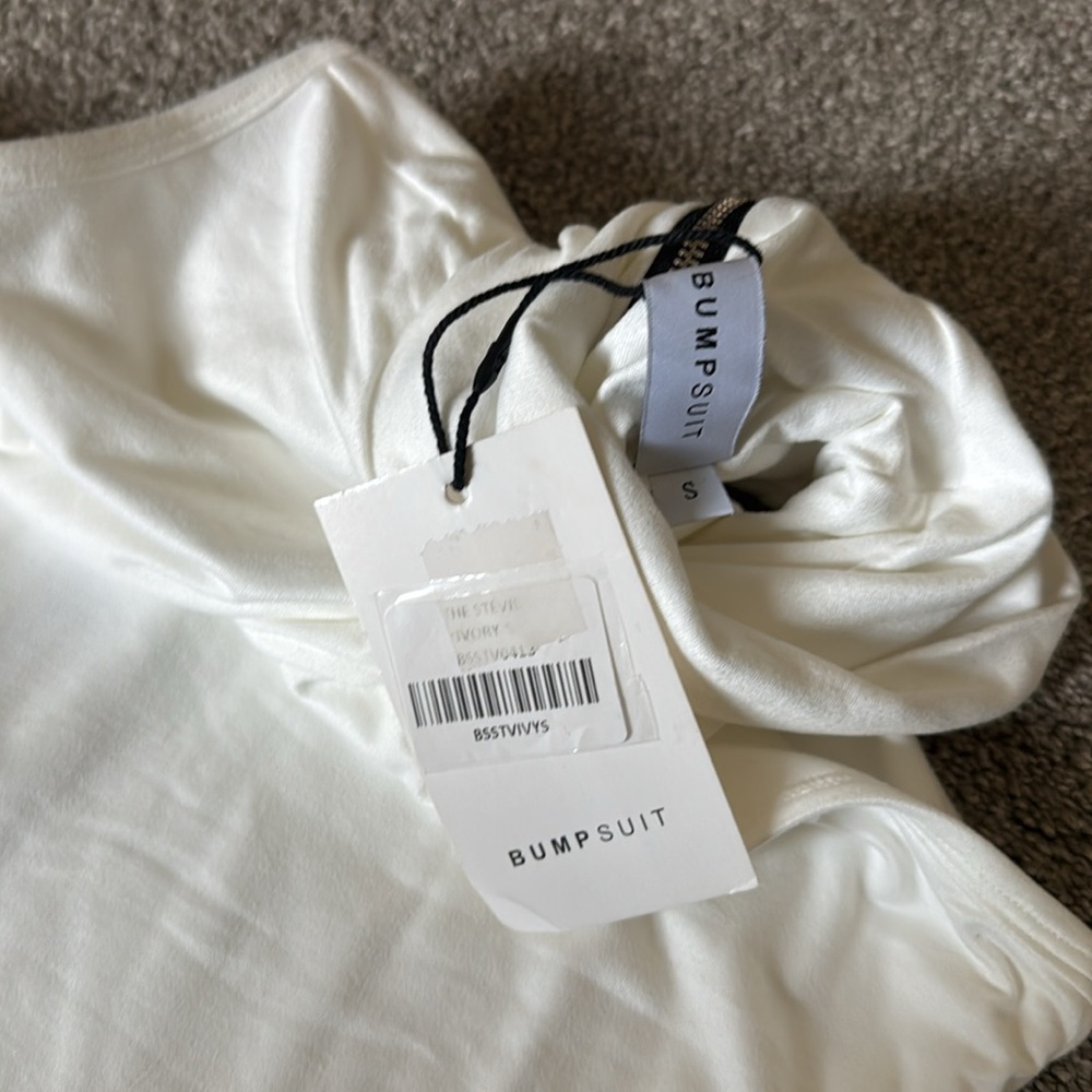 NWT BUMPSUIT The Stevie Maternity Jumpsuit White - Picture 5 of 6
